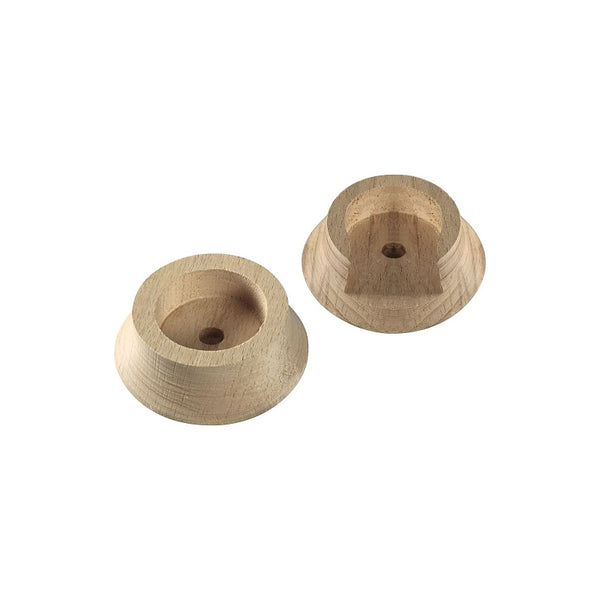 National N262-972 1-3/8" Natural Wood Socket for Mounting Closet Poles