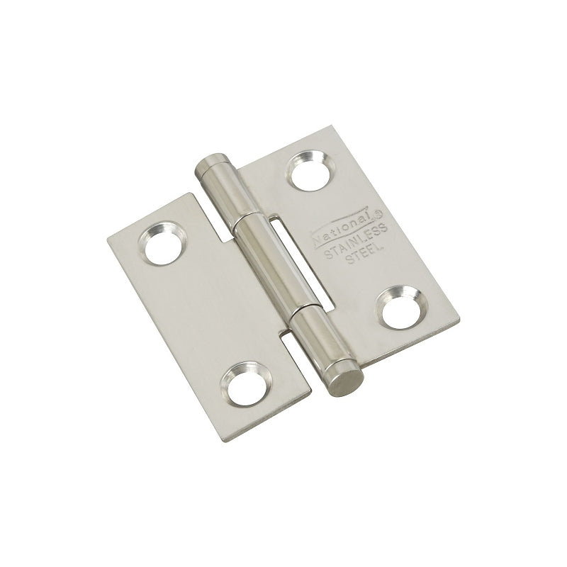 National Hardware N276-956 V514 Door Hinges in Stainless Steel, 2 pack,1-1/2"