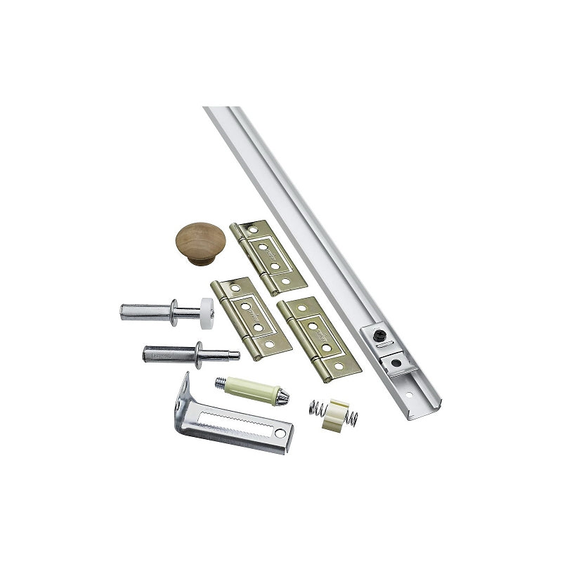 National Hardware N343-715 Folding Door Hardware Set, 36-Inches, Steel Track Included, Adjustable, White