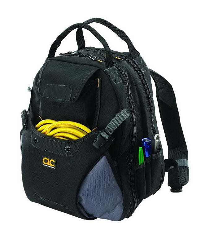 CLC Work Gear 1134 Carpenter's Tool Backpack, 44 Pockets, Padded Back Support, Black