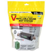 Victor Fast-Kill M923 Mouse Bait Station, 2 -Opening, Plastic