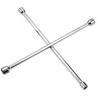 ProSource JL-AT-TGCW10133L Lug Wrench, Hex Socket, 17, 19, 21 and 23 mm Socket, 20 in L, Carbon Steel, Chrome