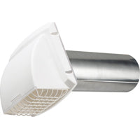 HOOD VENT DRYER PLSTC 4IN WHT