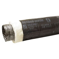DUNDAS JAFINE BPC625 Flexible Insulated Duct, 25 ft L, Polyester, Black