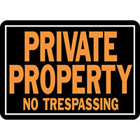 Hy-Ko 848 10" X 14" Private Property No Trespassing Sign