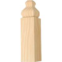 Waddell OBTB52 Trim Block Moulding, 6-1/2 in L, 1-1/8 in W, 1-1/8 in Thick, Pine Wood