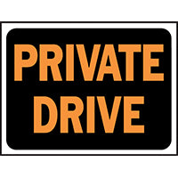 Hy-Ko English Private Drive Sign Plastic 9 in. H x 12 in. W