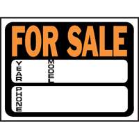 Hy-Ko Products 3031 Auto/Boat For Sale Plastic Sign 8.5" x 12" Orange/Black, 1 Piece