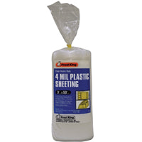 Frost King P350CW Polyethylene Sheeting, 50 ft L, 3 ft W, Clear