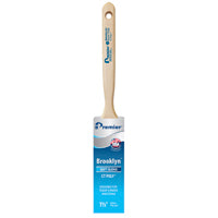 Premier Brooklyn 17300 Paint Brush, 1-1/2 in W, Flat Sash Brush, 2-1/2 in L Bristle, Polyester Bristle
