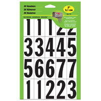 Black & White Number Set, 2"