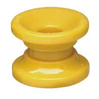 Zareba ICDY-Z/DC10 Donut Corner Insulator, 14 ga Fence Wire, Polyrope/Polytape, Polycarbonate, Yellow