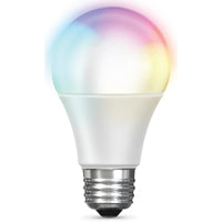 Feit Electric OM60/RGBW/CA/AG Smart Bulb, 9 W, Wi-Fi Connectivity: Yes, Remote, Voice Control, Medium E26 Lamp Base