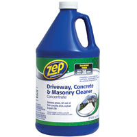 Zep ZUCON128 Concrete and Masonry Cleaner, Liquid, Mild, Characteristic, Clear/Purple, 128 oz, Can