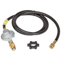 Mr. Heater F273071 Hose and Regulator Assembly, 3/8 in Connection, 5 ft L Hose, Brass