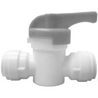 WATTS PL-3011 Stop Valve, 1/4 in Connection, Compression, 150 psi Pressure, Manual Actuator, CPVC Body