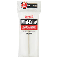 WOOSTER Mini-Koter R222-6 Mini Roller, 3/8 in Thick Nap, 6 in L, Fabric Cover