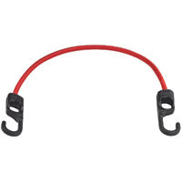 ProSource FH4032 Stretch Cord, 9 mm Dia, 24 in L, Polypropylene, Red, Hook End