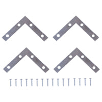 Prosource FC-Z035-C4PS Corner Brace, 3-1/2 in L, 3-1/2 in W, 5/8 in H, Steel, Zinc-Plated, 1.8 mm Thick Material