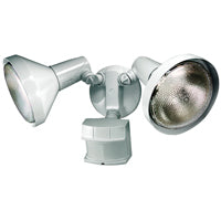 Heath Zenith Globe Electric HZ-5318-WH Series WHT Security FLD Light , White, Bulb Not Included