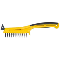 HYDE 46805 Wire Stripping Brush with Scraper, 5 in L x 1-1/4 in W Brush, Carbon Steel Trim