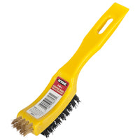HYDE 46813 Paint Stripping Wire Brush, 0.64 mm L Trim, Brass/Nylon Bristle