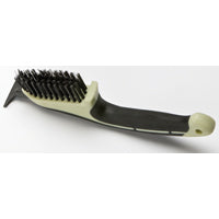 HYDE 46835 Wire Brush with Scraper, 1 in L Trim, HCS Bristle, 1-13/64 in W Brush, 9-1/4 in OAL