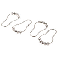 Simple Spaces SD-BH-SN Roller Ball Curtain Hook, Steel, Brushed Nickel, 1-1/2 in W, 3 in H