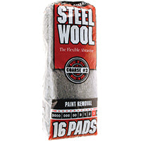Homax 106606-06 Steel Wool, #3 Grit, Coarse, Gray
