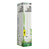 Feit Electric PLD13E Fluorescent Bulb, 13 W, PL Lamp, G24Q-1 Lamp Base, 850 Lumens Lumens, 2700 K Color Temp