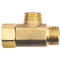 Plumb Pak PP2038LF Tee Adapter, 3/8 in, Female x Tube x Tube, Brass, Rough Brass
