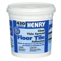 HENRY 430 ClearPro 12097 Floor Adhesive, Paste, Mild, Clear, 1 qt Pail