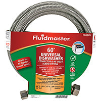 FLUIDMASTER 1W60CU Dishwasher Connector, 3/8 in, Compression, Polymer/Stainless Steel