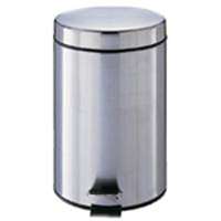 Simple Spaces LYP07F3-3L Trash Can, 1.85 gal Capacity, Plastic/Stainless Steel/Steel, Silver, Flat Lid Closure