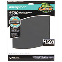 Gator 4470 Sanding Sheet, 9 in L, 11 in W, 1500 Grit, Fine, Silicone Carbide Abrasive