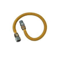 BrassCraft ProCoat Series CSSD54-36P Gas Connector, 1/2 x 1/2 in, Stainless Steel, 36 in L