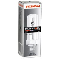 Sylvania 20881 Compact Fluorescent Bulb, 26 W, T4 Lamp, GX24Q-3 Lamp Base, 1501 Lumens, 3500 K Color Temp