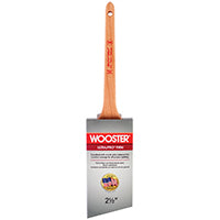 WOOSTER 4181-2 1/2 Paint Brush, 2-1/2 in W, 2-11/16 in L Bristle, Nylon/Polyester Bristle, Sash Handle