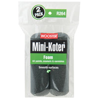 WOOSTER Mini-Koter R264-4 Mini Roller, 4 in L, Foam Cover