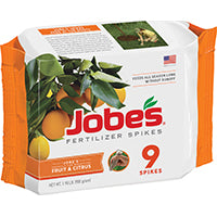 Jobe's 01312 Fertilizer Spikes, Fruit and Citrus, 9 Count, Slow Release, Apple, Orange, Lemon, Trees
