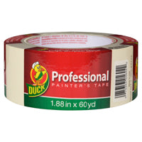 Duck Professional 1361966 Painter's Tape, 60 yd L, 1.88 in W, Beige