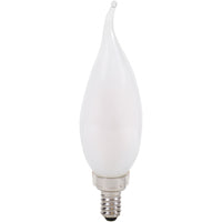 Sylvania 40779 Natural LED Bulb, Decorative, B10 Bent Tip Lamp, 40 W Equivalent, E12 Lamp Base, Dimmable, Frosted