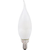 Sylvania 40780 Natural LED Bulb, Decorative, B10 Bent Tip Lamp, 40 W Equivalent, E12 Lamp Base, Dimmable, Frosted
