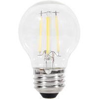 Sylvania 40847 Natural LED Bulb, Globe, G16.5 Lamp, 40 W Equivalent, E26 Lamp Base, Dimmable, Clear, Soft White Light