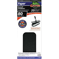 Gator 3310 Sanding Sheet, 11 in L, 4-3/8 in W, 80 Grit, Coarse, Silicone Carbide Abrasive