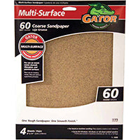 ALI INDUSTRIES 4440 60 Grit Sandpaper, 9-Inch x 11-Inch, 4 sheets