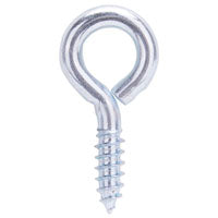 MINTCRAFT LR218 Medium Steel Eye Screw, 1/4" x 2-1/16", Bright Zinc Plated