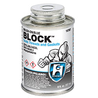 Oatey Brush-on Block 15703 Thread and Gasket Sealant, 4 oz Can, Liquid, Paste, Blue