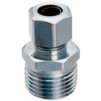 Plumb Pak PP20074LF Straight Adapter, 1/2 x 3/8 in, MIP x Compression, Chrome