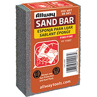 ALLWAY TOOLS FF Sand Bar, 4 in L, 3-1/2 in W, Fine, Aluminum Oxide Abrasive